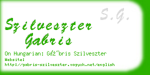 szilveszter gabris business card